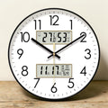 Modern Wall Clock - 3-in-1 Design with Calendar & Thermometer 0